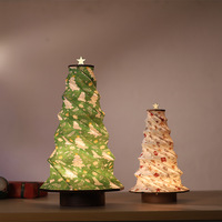Lampe de table en papier pliable en origami, motif personnalisé, pour café, hôtel, décoration de Noël, lampe en papier