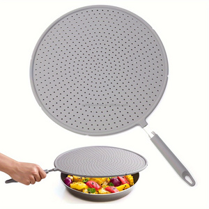 Alas pendingin pelindung cipratan minyak layar percikan silikon tahan panas aman untuk makanan dengan papan saringan masak - Product Image 4