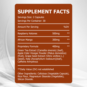 Cápsulas Quemagrasas con Mango Africano, Producto Popular, Acelera el Metabolismo, Aumenta la Energía, Cápsulas de Celulosa - Product Image 6