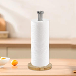 Portarrollos <span class=keywords><strong>de</strong></span> papel <span class=keywords><strong>de</strong></span> acero inoxidable para cocina casera con cubierta <span class=keywords><strong>de</strong></span> madera, estante <span class=keywords><strong>de</strong></span> almacenamiento <span class=keywords><strong>de</strong></span> papel en rollo, uso para maceta para almacenamiento <span class=keywords><strong>de</strong></span> baño en casa - Product Image 3