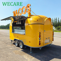 WECARE Chariots de restauration, Foodtruck, Voiture de restauration, Chariot à limonade, Chariot à hot-dogs, Chariot à café, Camion à pizza, Restaurant mobile, Remorque de restauration rapide entièrement équipée