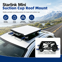 Starlink Mini Aluminium-Dachmontage-Kit Flaches Vakuum-Saugnapf-Halterungssystem Stoßfest Bohrerfreier Halter für Auto und Wohnmobil
