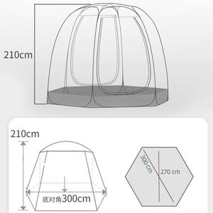 Carpa Domo Premium Aislada para Pesca en Hielo, Impermeable, de Montaje Rápido, Portátil, para Acampar y Cazar en Lagos Congelados al Aire Libre - Product Image 4