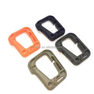 Porte-clés carré en plastique 4 couleurs avec mousqueton de fixation pour outils d'extérieur et alpinisme - Product Image 4