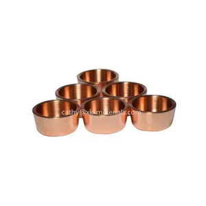 Crisol de cobre personalizado 99,99-99.99999% Crisoles de cobre Cu de baja impureza para fundir