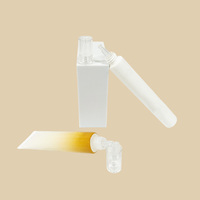 Petit tube de 10 ml, 15 ml, 20 ml, tube cosmétique en plastique blanc bleu à bec long, tube pour crème pour les yeux
