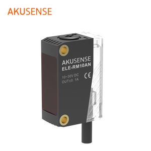 AKUSENSE-Sensor fotoeléctrico cuadrado retrorreflectante láser rojo, rango de ajuste de larga distancia, 0,1-10m PNP, L./D. on - Product Image 1