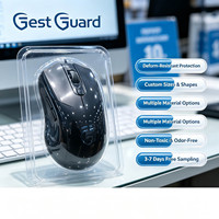 Emballage sous blister personnalisé pour souris d'ordinateur, plateau en plastique PET transparent, protection antichoc, présentoir