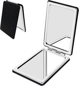 Custom Logo Stainless Steel Double-sided Pocket <b>Compact</b> Folding Mini Travel Portable Small Foldable Makeup <b>Mirror</b> for Cosmetic - Product Image 1