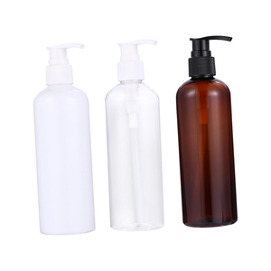 Botella de PET de 200ml, 250ml, 300ml, Color Ámbar, para Cosméticos, Champú, Loción, Sérum para el Cuidado de la Piel, con Bomba Dosificadora, Impresión Serigráfica, No Tóxica, Personalizable - Product Image 1