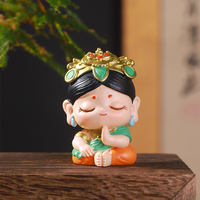 Figurine de Bouddha Bébé en Résine en Gros, Étoile Porte-Bonheur Zen, Décoration de Bureau et de Maison, Ornement Feng Shui, Cadeau