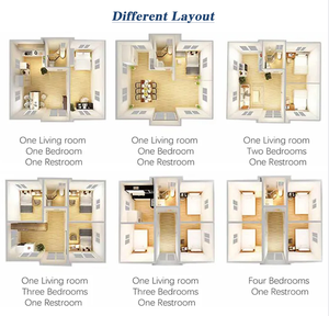 บ้านคอนเทนเนอร์กันน้ำแบบเคลื่อนย้ายได้ ขยายได้ 5 เมตร บ้านสำเร็จรูป 2 ห้องนอน โครงสร้างเหล็กเบา - Product Image 3
