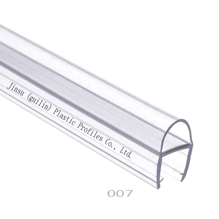 Ventes directes d'usine PVC / PC joint de porte de douche porte en verre bande d'étanchéité anti-collision