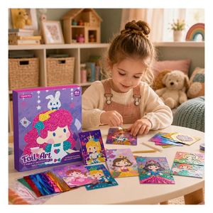 Kit de Pegatinas Portátiles con Diseño Brillante para Niños, Set de Actividades Creativas, Sin Pantalla, para la Escuela, Viajes, Fiestas - Product Image 4