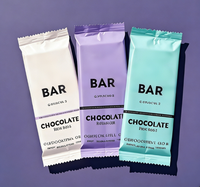 Emballage personnalisé en plastique, aluminium, mylar, pour chocolat, noix, barres énergétiques protéinées, sachet de collation, sachet d'aliments