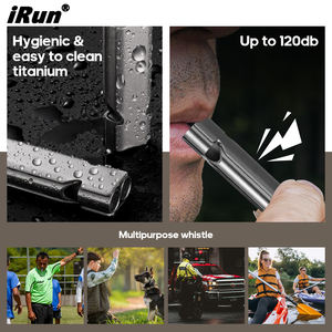 Silbato de Emergencia Metálico de Seguridad Personal para Exteriores con Mosquetón, Personalizado con Logotipo Impreso <span class=keywords><strong>IRun</strong></span> - Product Image 3