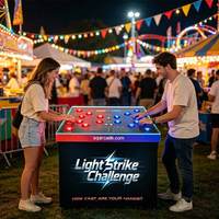 Machine de jeu d'arcade à monnayeur Light Strike Challenge pour 2 joueurs, jeu de réaction pour location de carnaval, parc d'attractions, FEC
