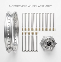 Roue et pneu de rechange pour moto tout-terrain Ultra Bee 17 pouces, avec disque de frein à rotor et chaîne en aluminium Surron