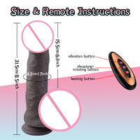 Elektrischer Realistischer Silikon-Dildo-Massager mit Kabelloser Fernbedienung, Heizfunktion, Starker Saugbasis, USB-Aufladbar, Mehrstufige Vibration