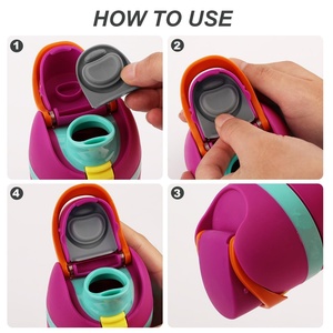 สำหรับเปลี่ยนฝาขวดน้ำ ฝาปิดซิลิโคนเป็นมิตรกับสิ่งแวดล้อม ป้องกันการรั่วซึม 18-40 ออนซ์ แผ่นปิดฝาด้านบน - Product Image 3