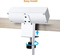 Schreibtisch-Kantensteckdose mit PD 20W USB-C, Aluminium-Legierung Schreibtisch-Steckdosenleiste mit 3 AC-Steckplätzen und Schreibtisch-Klemm-Steckdosenleiste