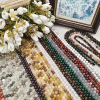 Perles de pierre multi-types en provenance directe d'usine, brins de perles semi-finies pour la fabrication de bracelets et de colliers