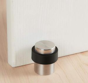 Butée de porte de douche en verre Butée de porte cylindrique en caoutchouc en acier inoxydable - Product Image 4