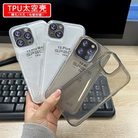Coque de téléphone transparente en TPU souple de 1.5mm pour iPhone 16 11 Pro Max, couverture de téléphone antichoc transparente, boutons de placage galvanoplastie