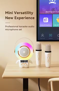 Nuevo Altavoz Bluetooth RGB Mini Astronauta de Moda, Juego de Altavoces de 3W para Cine en Casa, Karaoke al Aire Libre, Micrófono con Reloj LED - Product Image 6