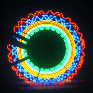 Nouveau <span class=keywords><strong>Design</strong></span> coloré 32 LED, lumière de cyclisme, accessoires de vélo, arc-en-ciel, Signal de roue, pneu, feu arrière, lumière de vélo colorée - Product Image 5