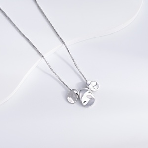 OEM plata 925 silver Golden bow Round Zircon necklace Everyday wear gift 18k gold plated butterfly ladies pendant necklaces - Product Image 2