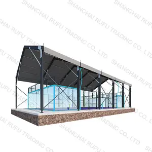 Outdoor Panel Tennis Court Sports Modular Cancha De Padel Structure Insulated Tennis Court With Cover Roof