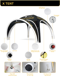 Tente <span class=keywords><strong>gonflable</strong></span> personnalisée CATC avec conception 3D gratuite |   Tente de box pour sport automobile professionnel |   <span class=keywords><strong>Auvent</strong></span> d'exposition personnalisable en forme d'araignée - Product Image 4