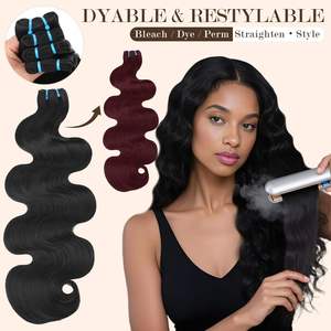 Extensions de cheveux humains 16A Body <span class=keywords><strong>Wave</strong></span>, 100% cheveux humains bruts, sans nœuds ni perte, triple durée de vie, cheveux vierges - Product Image 5