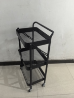Sortie d'usine pp étagère de marchandises avec roues de verrouillage et peut se déplacer facilement utilisation de panier coloré pour chambre cuisine salle
