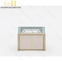 Vitrine de comptoir en verre classique pour bijoux, présentoir en métal pour magasin avec tiroir et armoire de présentation