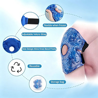 Genouillère rafraîchissante réglable pour femmes et hommes, avec poche à glace réutilisable pour thérapie chaude et froide, idéale pour les douleurs articulaires, les entorses et les gonflements