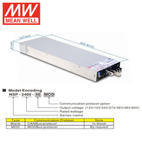 Fuente de Alimentación AC/DC MEAN WELL NSP-2400 de 2400W con PFC, Protocolo CANBus MODbus, Voltaje y Corriente Programables de 12V-60V, Garantía de 5 Años