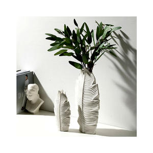 Jarrón de Flores de Estilo Nórdico, Decoración Creativa para el Hogar, Modelo para Sala de Exposiciones, Diseño de Hojas, Venta al por Mayor - Product Image 2