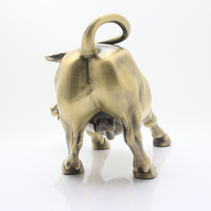 Modèle de taureau espagnol en métal 3D, figurine en métal moulé sous pression, petite sculpture, bronze doré, taureau de Wall Street, statue de pitbull, décoration, boîte cadeau - Product Image 4