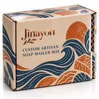 Boîte d'expédition personnalisée en carton ondulé E-Flute brillant pour savon, impression CMJN recto-verso