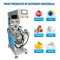 Machine d'impression par tampon semi-automatique 1 couleur à 2 stations pour jouets ronds et boules de Noël, vente directe usine