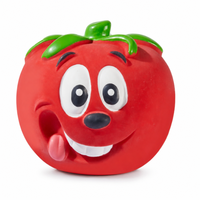 Jouet pour chien en latex qui couine, jouet à mâcher en forme de tomate de dessin animé pour petits et moyens chiens