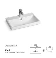 Dernier style de lavabo armoire à linge de Chine pour salle de bains WC 026