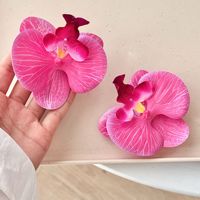 Kepala Bunga Phalaenopsis Buatan yang Realistis untuk Aksesori Rambut Buatan Tangan dan Proyek Kerajinan Suvenir Tamu Pernikahan