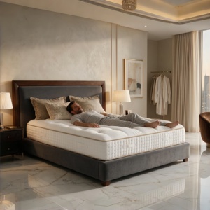 Colchón Moderno de Lujo con Muelles Ensacados, Híbrido de Gel y Espuma Viscoelástica, Tamaños Queen y King, Fresco y Confortable, Firmeza Media, para Hotel y Hogar - Product Image 2