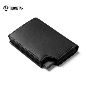 TILONSTAR TVC502 RFID bloqueo tarjeta de crédito cartera Pop Up hombres tarjetero negocios hombres tarjeteros - Product Image 3