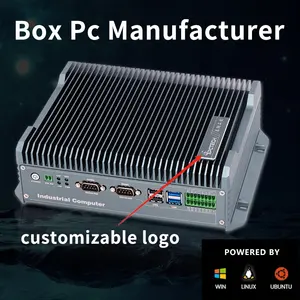 Pc kecil Intel i3 Dual Lan IPctech Qiyang tanpa kipas Industrial kotak Mini Pc tertanam komputer kustom paduan AluMinium