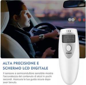 Venda quente Digital Portátil Respiração Alcohol Tester, bafômetro para Uso Pessoal e Profissional, Exato, Rápido Teste de Álcool no Sangue - Product Image 6