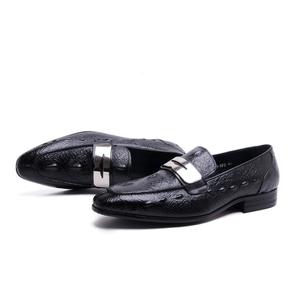 Zapatos de Hombre Transpirables con Punta Cerrada, Impermeables, de Cuero, con Cordones, Formales de Negocios, Planos, Casuales, para Exteriores, Talla Grande - Product Image 1